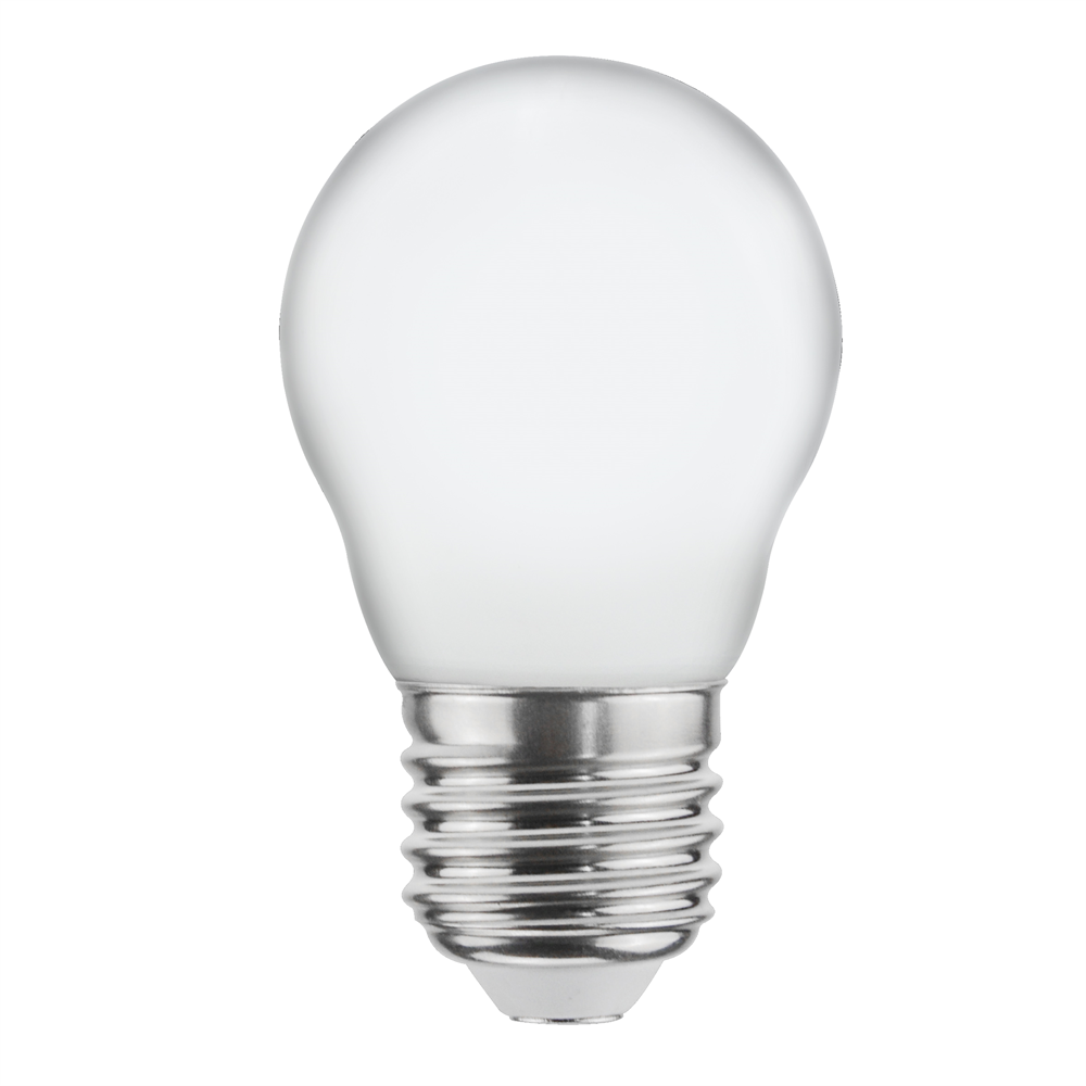 LED litet klot opal 4,5W 25-420lm 2200K 3-steg minne E27