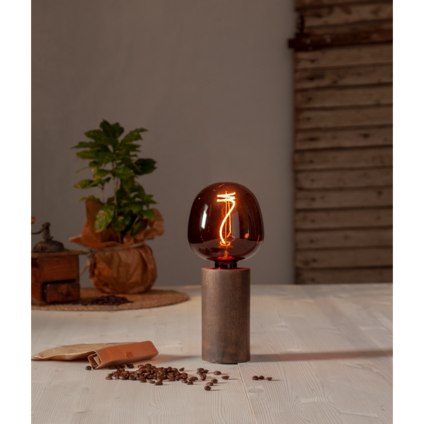 Lampfot Tub E27 valnöt