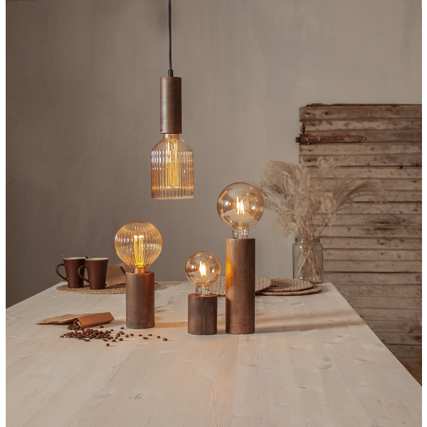 Lampfort Tub E27 25cm valnöt