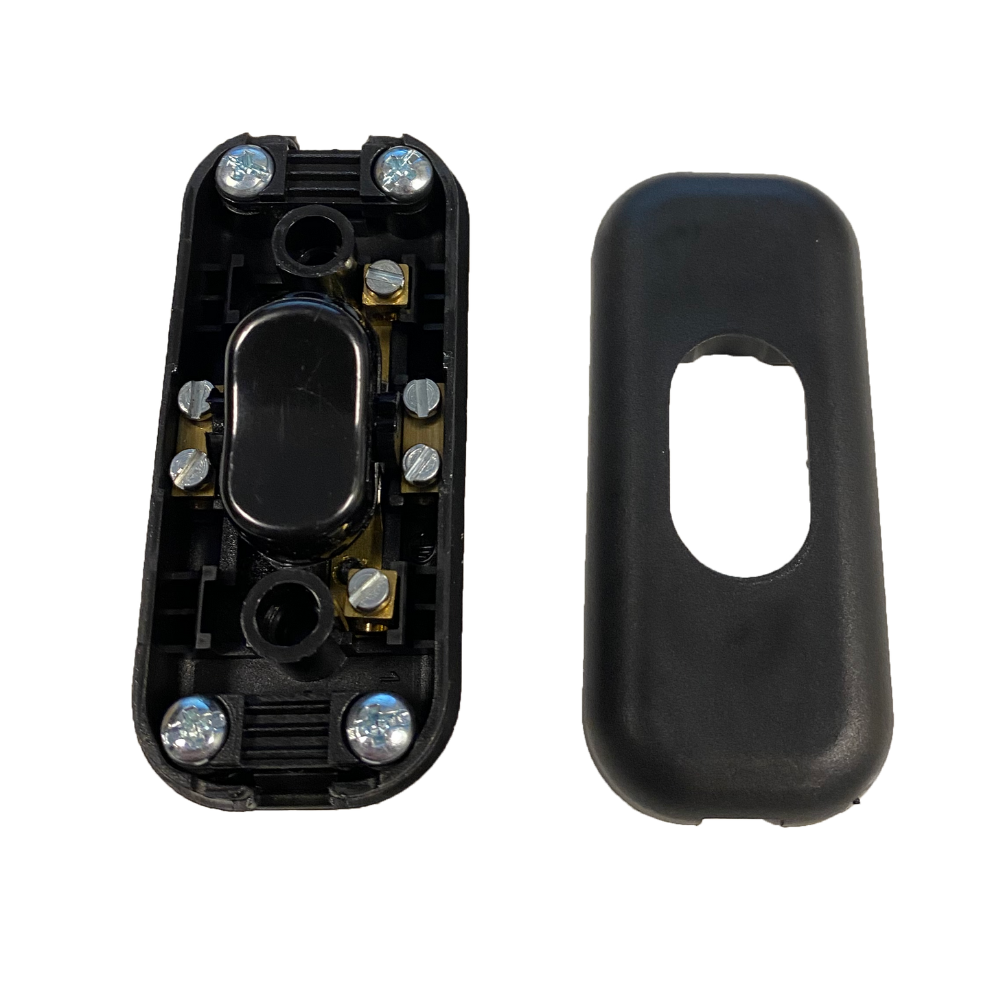 Mellanströmbrytare 1-pol jordad svart 2A