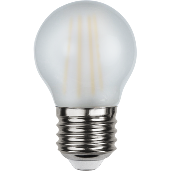 LED litet klot 4W frostad 400lm 2700K dimbar E27