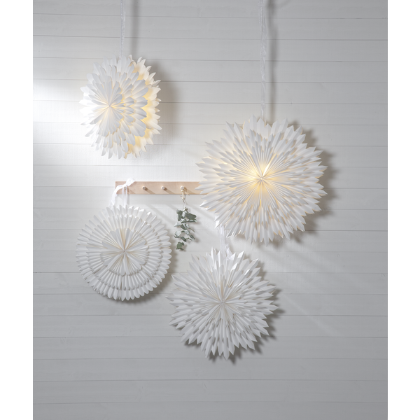 Pappersstjärna Frost vit 50cm