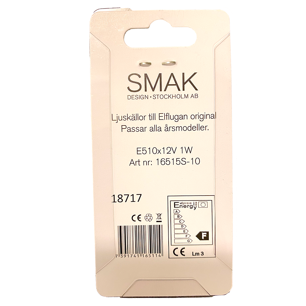 Elflugan reservlampa 10-pack 12V 1W E5