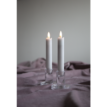 LED antikljus flamme 2-pack vit 15cm med timer