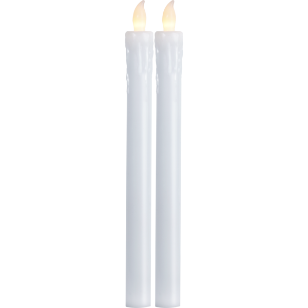 Antikljus LED batteridrivet 25 cm 2-pack vit