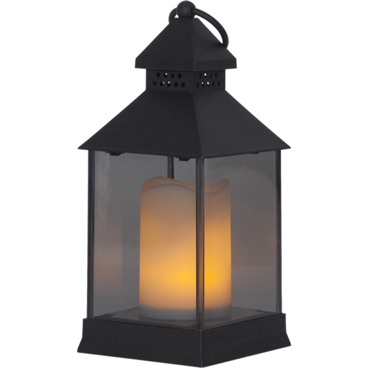 Lykta flame lantern 25cm hög med timer