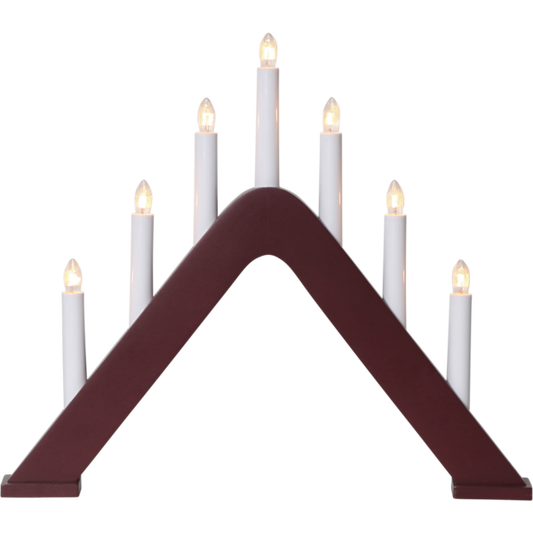 Ljusstake Jarve röd rund 7 ljus 36cm hög