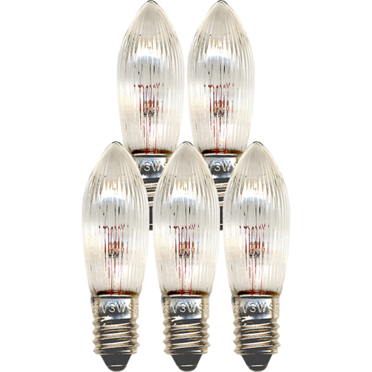Topplampa 5-pack 55V glödljus E10