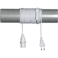 Sladdställ E14 Basic 5m vit ringfäste