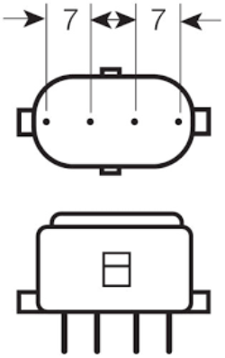 PLS-E kompaktlysrör 11W 4-pin 2700K 2G7