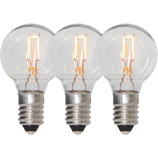 Reservlampa 3-pack glob 55V 3W E10