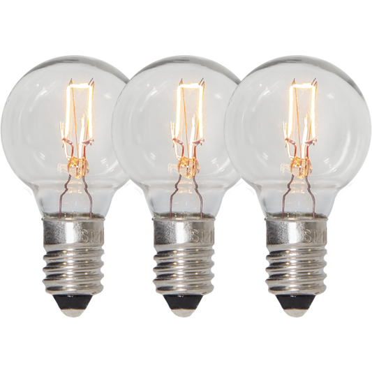 Reservlampa glob klar 34V 3W E10