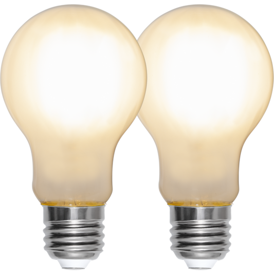 LED 2-pack normalform frostad 4,5W 470lm 2700K E27
