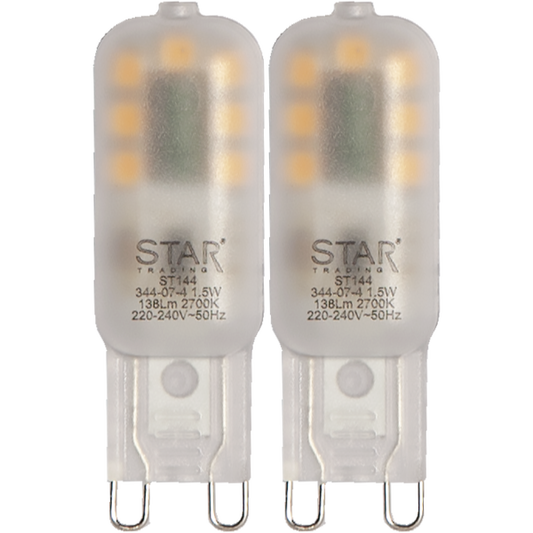 LED 2-pack 1,5W 138lm 2700K G9