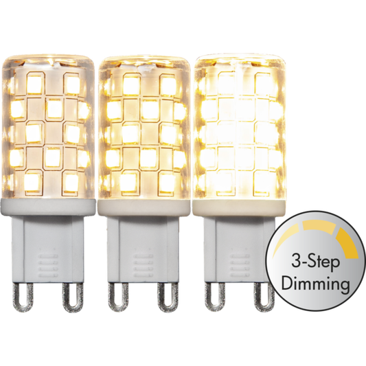 LED 3-steg 4W 50-250-500lm 2700K G9