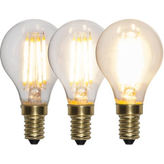 LED litet klot softglow 3-steg minne 4W 40-400lm 2100K E14