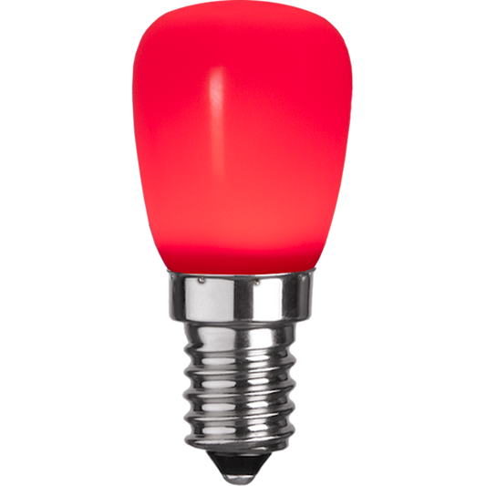 LED päronlampa röd 0,9W 2lm E14
