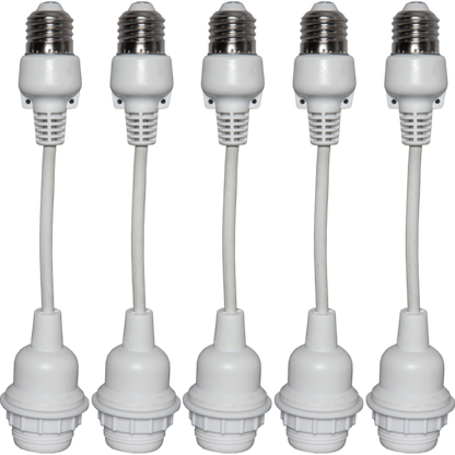 Tillbehör Connecta 5-pack kabel 22cm vit E27