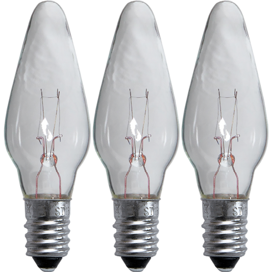 Reservlampa klar 3-pack 34V för 7 ljus E10