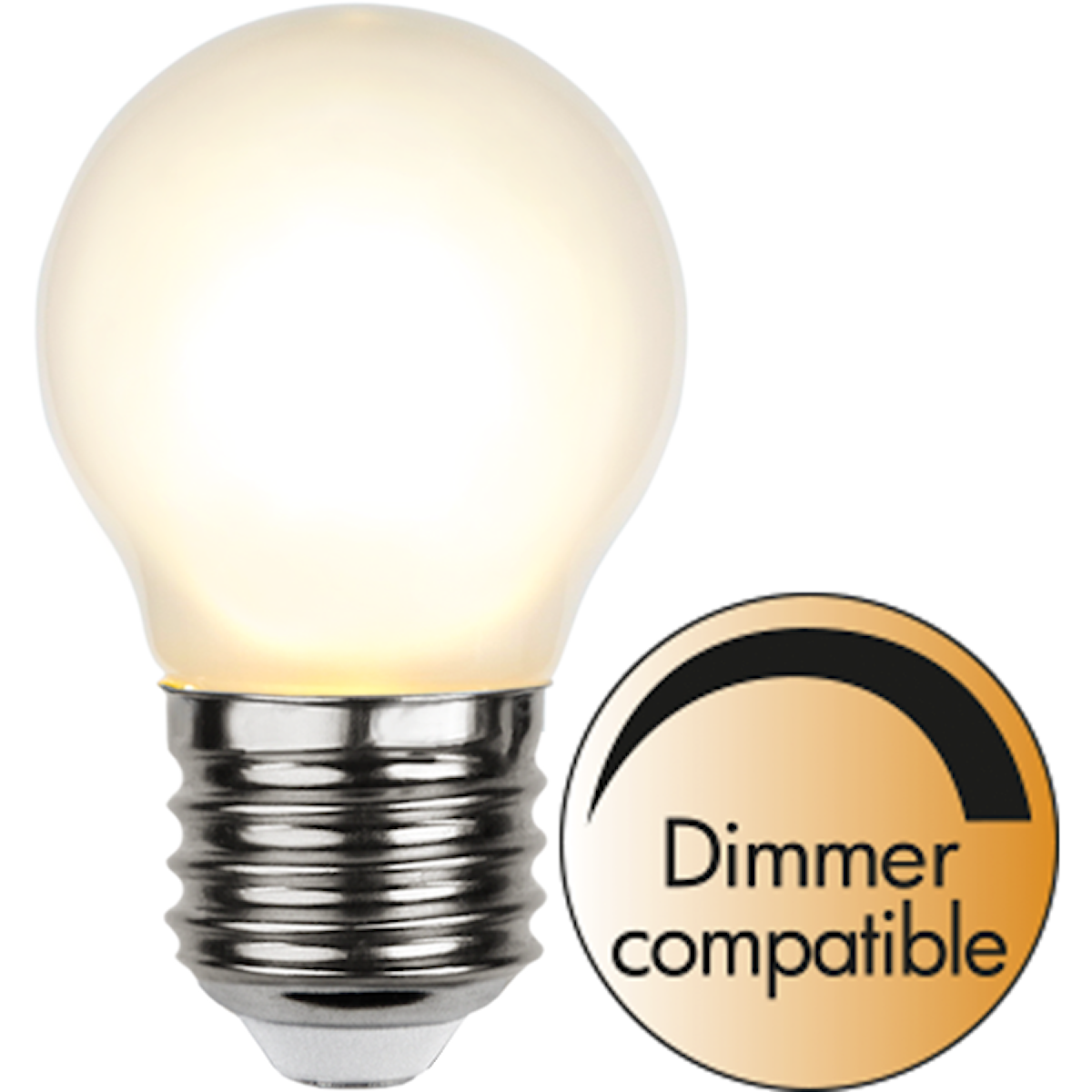 LED litet klot 4W frostad 400lm 2700K dimbar E27