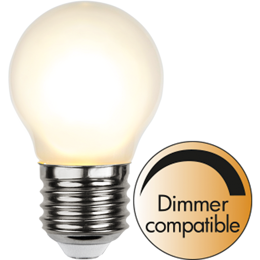 LED litet klot 4W frostad 400lm 2700K dimbar E27
