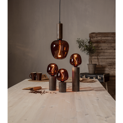 Lampfot Tub E27 valnöt