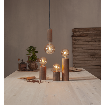 Lampfot Tub E27 valnöt