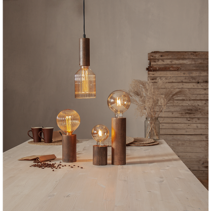 Lampfort Tub E27 25cm valnöt