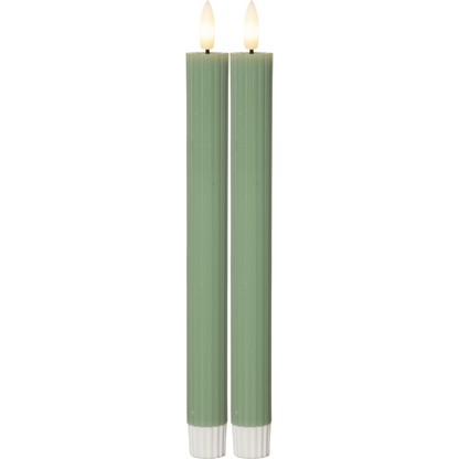 LED antikljus 2-pack flamme stripe grön