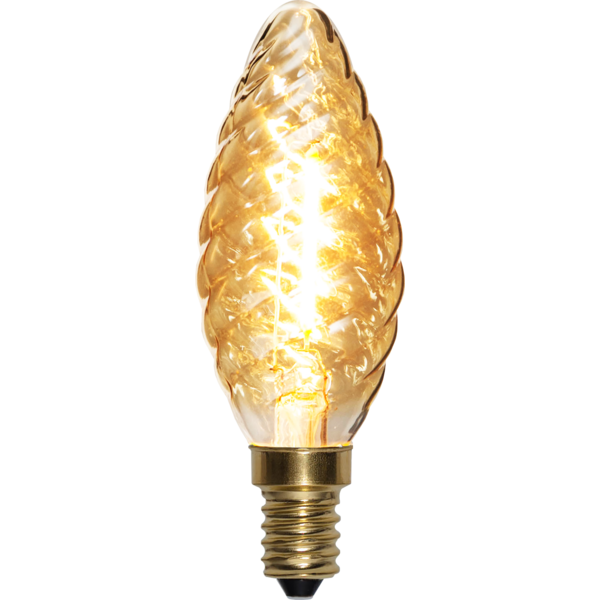 LED vridet kronljus amber softglow 0,8W 70lm 2100K E14
