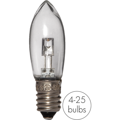 Topplampa LED klar 7-pack 10-55V 0,5W 2000K E10