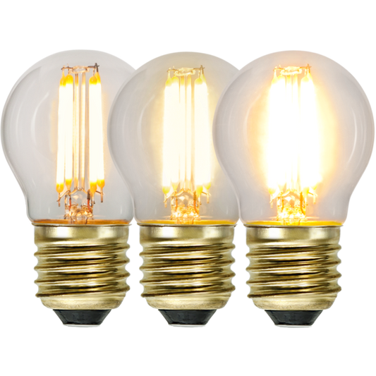 LED litet klot softglow 3-steg minne 4W 400lm 2100K E27