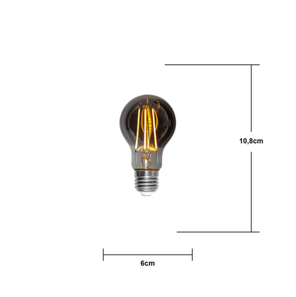 LED normalform smoke softglow 3-steg minne 3,9W 40-260lm 2200K E27