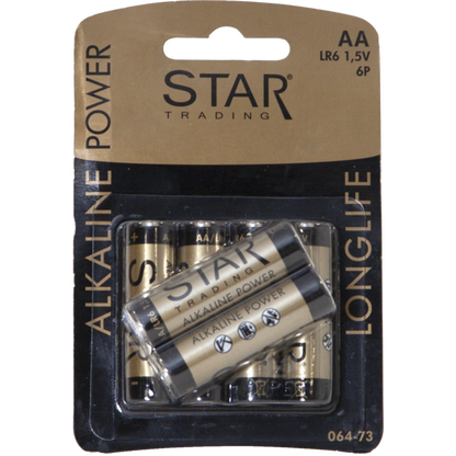 Batteri AA 1,5V 6-pack Power Alkaline