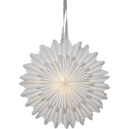 Pappersstjärna Crystal vit 50cm