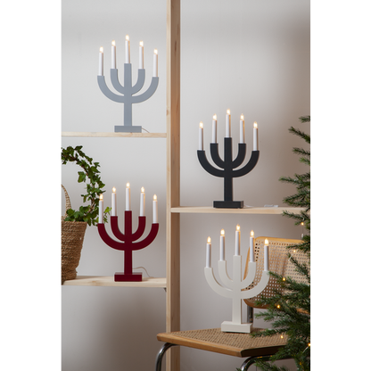 Ljusstake Selma vit 40cm hög