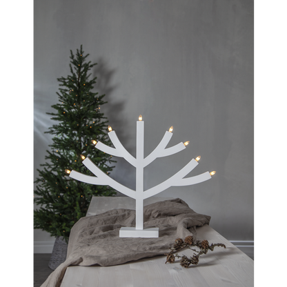 Ljusstake Grene vit 9 ljus 51cm hög