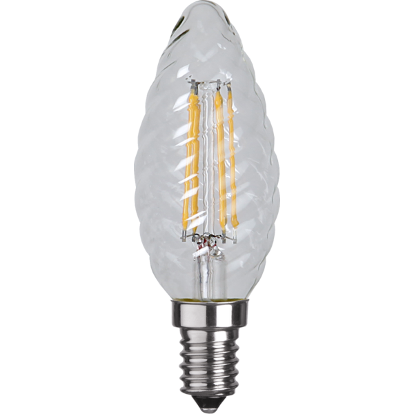 LED vridet kronljus 4,2W 470lm 2700K dimbar E14