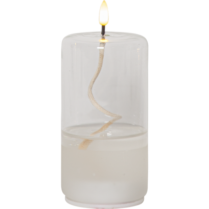 Lyktlampa flamme float 17,5cm hög 3xAAA