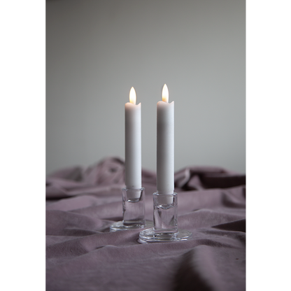 LED antikljus flamme 2-pack vit 15cm med timer