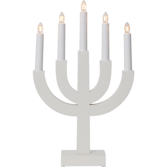 Ljusstake Selma vit 40cm hög