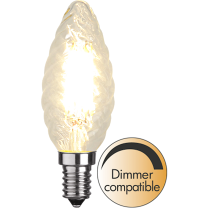 LED vridet kronljus 4,2W 470lm 2700K dimbar E14