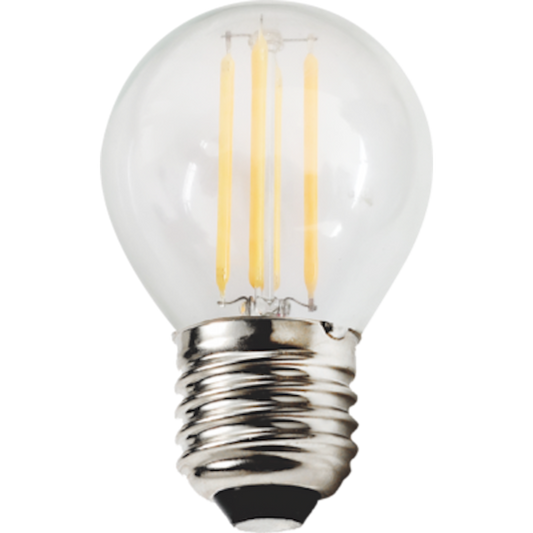 LED litet klot klar 4,5W 470lm 2700K dimbar E27