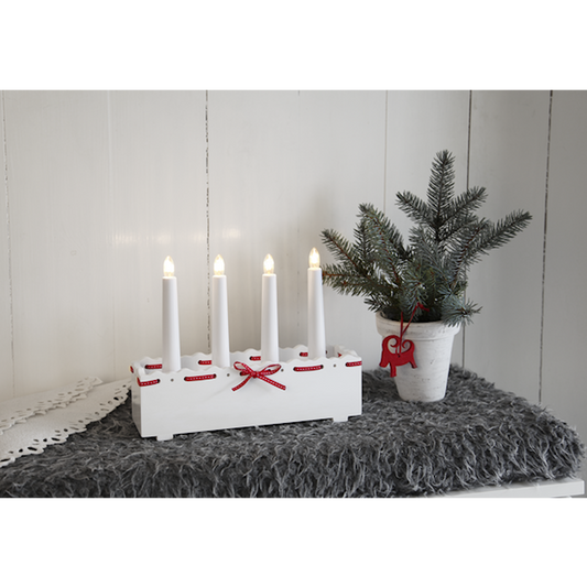 Ljusstake Vera, 4-armar, vit