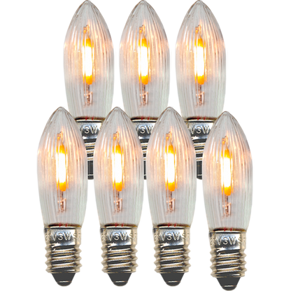Topplampa LED 14-55V 0,2W 2100K E10 7-pack