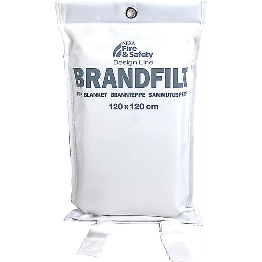 Nexa Design Line brandfilt 120x120cm glasfiber vit