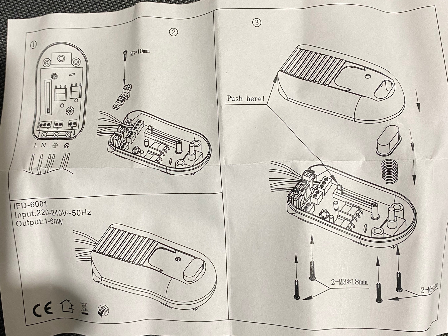 Golvdimmer transparent LED