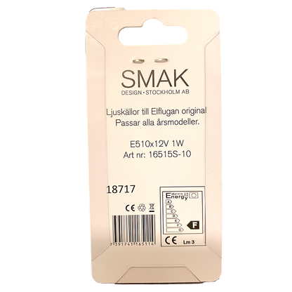 Elflugan reservlampa 10-pack 12V 1W E5